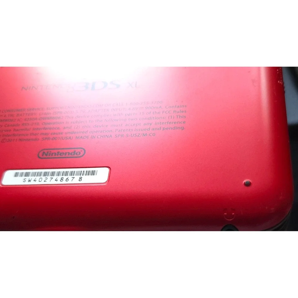 Nintendo 3DS XL CIB - Red/Black - 32GB - Tested - All Inserts - Excellent